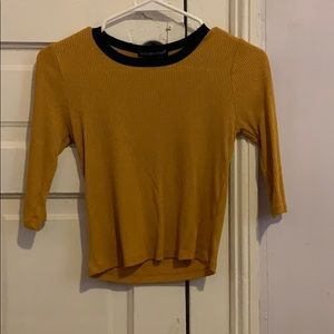 Yellow mustard crop top
